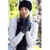 MESSERIO Touchscreen Cashmere lined gloves (Black, X-Large)