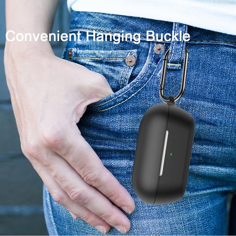 USTIYA Case for Sony WF-C710N Protection Cover Transparent Key Chain