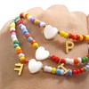 Suyi Initial Necklace Colorful Beaded Necklaces Heart Letters Choker Necklace