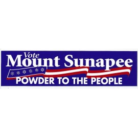 MOUNT SUNAPEE "POWDER TO THE PEOPLE" NEW HAMPSHIRE SKI RESORT AREA STICKER