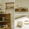 CozNido 8pcs Square Pantry Glass Jars with Clear Airtight Lids