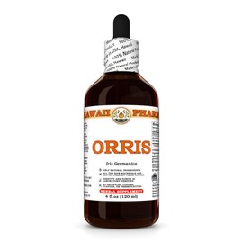 Orris (Iris Germanica) Dry Root Tincture, Made in Hawaii, Organic Raw Materials, All Natural, Vegan, Pure Liquid Extract - 4 fl.oz
