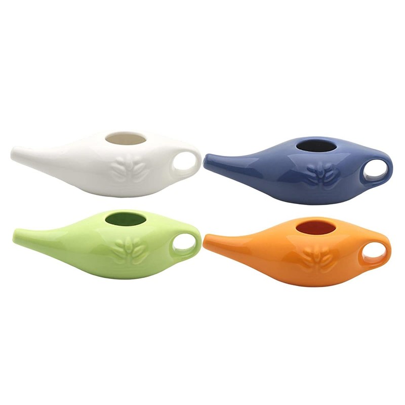 Tuperoymse 250Ml Ceramic Neti Pot Nose Cleaning Pot Leakproof Spout