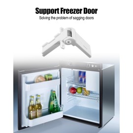 2412125011 Fridge Freezer Compartment Hinge Fit for Dometic RM6270 RM6271 RM6275l RM6290 RM6291 RM6295l RM6360 RM6361 RM6365l, for RV Motorhome Dometic Fridge Parts, White