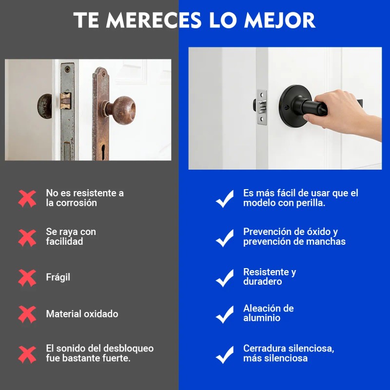 2pzas Chapas Puertas De Aluminio Y Madera Izquierda/derecha