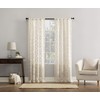 No. 918 Yvette Trellis Jacquard Sheer Rod Pocket Curtain Panel,