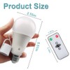Texsens 7W Rechargeable LED Light Bulb with Remote Control, Soft