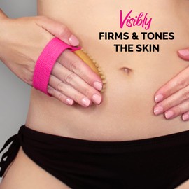 Tone & Glow Body Brush - Dry Brush for Cellulite and Lymphatic Drainage with Natural Bristles for Exfoliation and Skin Tightening