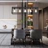 XILICON Kitchen Island Lighting Farmhouse Chandeliers Black 5 Light Modern