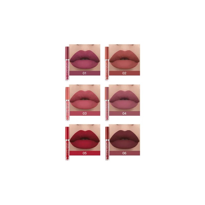 Set de 6 labiales Handaiyan Z Lápiz Labial color rojo