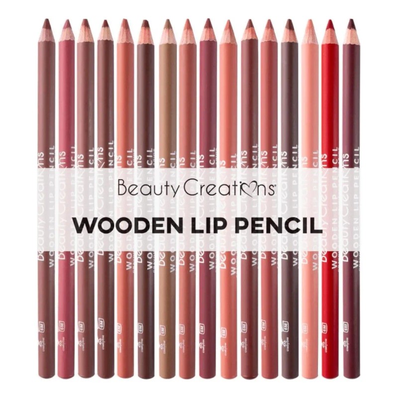 Set Delineadores Labios Beauty Creations 16 Tonos + Estuche Color