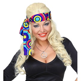 W WIDMANN MILANO Party Fashion Widmann - 60er und 70er Jahre Stirnband, Haarband, Hippie, Flower Power, Accessoire, Karneval