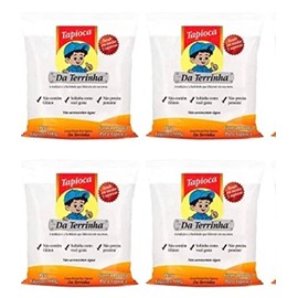 Tapioca Da Terrinha Hidratada - Hydrated Tapioca - 17.64 Oz (PACK OF 4) | 500g by BRCOFFEE