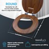 SANILO Wooden Toilet Seat with Soft Close [ROUND] - Decorative,