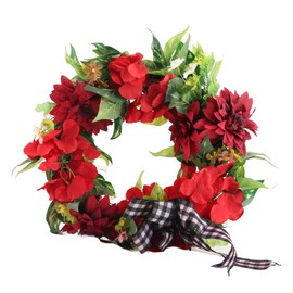 Artificial Garland Red Geranium Garland Spring Summer Front Door Wall Hanging Decorations
