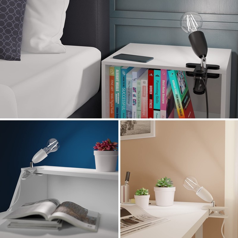 ledscom.de LIK E27 Clamp Light Including PAR38 LED Reflector Lamp