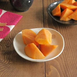 tableware sn-011-01 Japanese tableware, polka dot, triangular small plate, 3.5 inch (dot monotone series), white