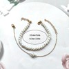Dishowme 2pcs Pearl Anklet Bracelet Faux Pearl Anklet Summer Beach