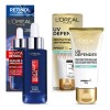 🔹 Kit L'Oréal Paris Revitalift - Sérum Nocturno con Retinol Puro + Protector Solar UV Defender Antibrillo - Reduce Arrugas Profundas - Aprobado por Dermatólogos