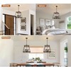 9MMML 4-Light 𝐋𝐚𝐧𝐭𝐞𝐫𝐧 𝐂𝐡𝐚𝐧𝐝𝐞𝐥𝐢𝐞𝐫, Industrial Black Geometric Pendant Light Fixture