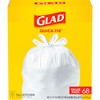 Glad Glad Tall Kitchen Quick-Tie Trash Bags, 13 Gallon, White,