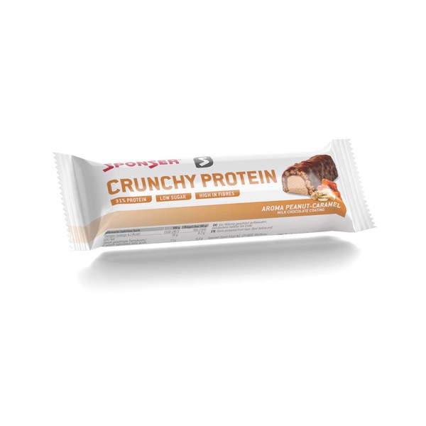 Sponser Crunchy Protein Bar 12 x 50 g in Display Flavour Peanut Caramel Milk Chocolate