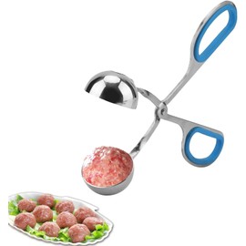 CYSFETENA Meat Baller 3.5cm 7,1 X 2,8 X 1,4 Zoll,Ergonomisches Hackbällchen Former,Antihaftbeschichtung Fleischbällchen Maker Edelstahl für Fleischbällchen Reisbällchen Kuchen