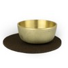 Elegant Japan Singing Bowl with Felt Pad 'Tsuchi' and Wood/Leather
