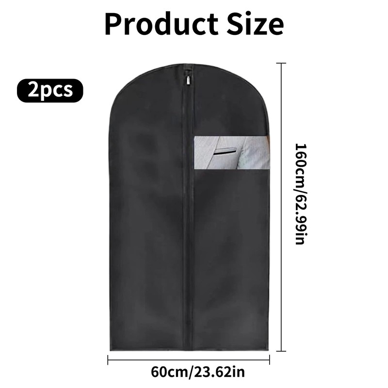YSDINK 2 PCS Breathable Garment Bags with Zipper, Dustproof and