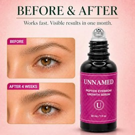 UNNAMED Suero peptídico para el crecimiento de cejas con 6 veces más ingredientes activos, suero para cejas para cejas más gruesas y llenas, adelgazam