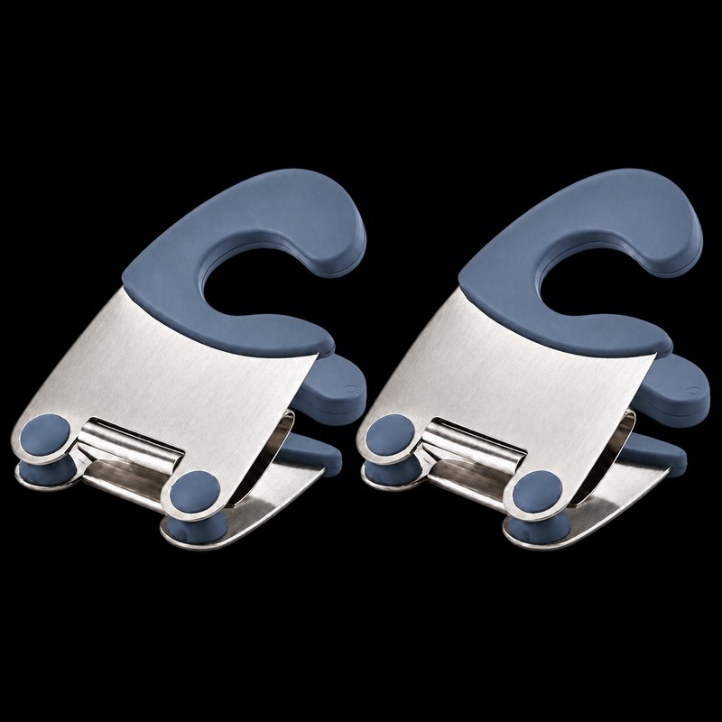 Pot Spoon Holder Clips for Cooking Utensils – 2-Pack Stainless