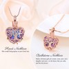 VCCWYQK Heart Tree of Life Urn Necklace for Ashes, Stainless