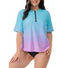 Halcurt UV Shirt Women's Plus Size Rash Guard UPF 50+