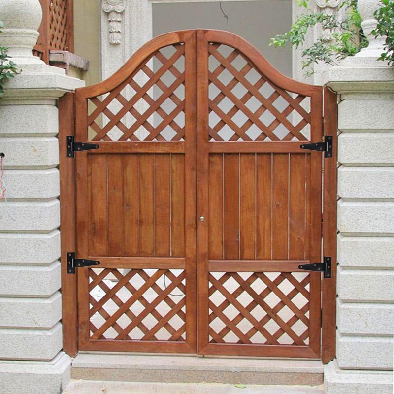 Geesatis T Strap Decorative Hinge,Black Cabinet Hinges,Bath & Kitchen Cabinet