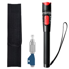 Visual Fault Locator - VFL Fiber Optic Tester Kit with FC/LC/SC/ST Compatibility - Single Mode 9/125μm for Data Centers & FTTH Network
