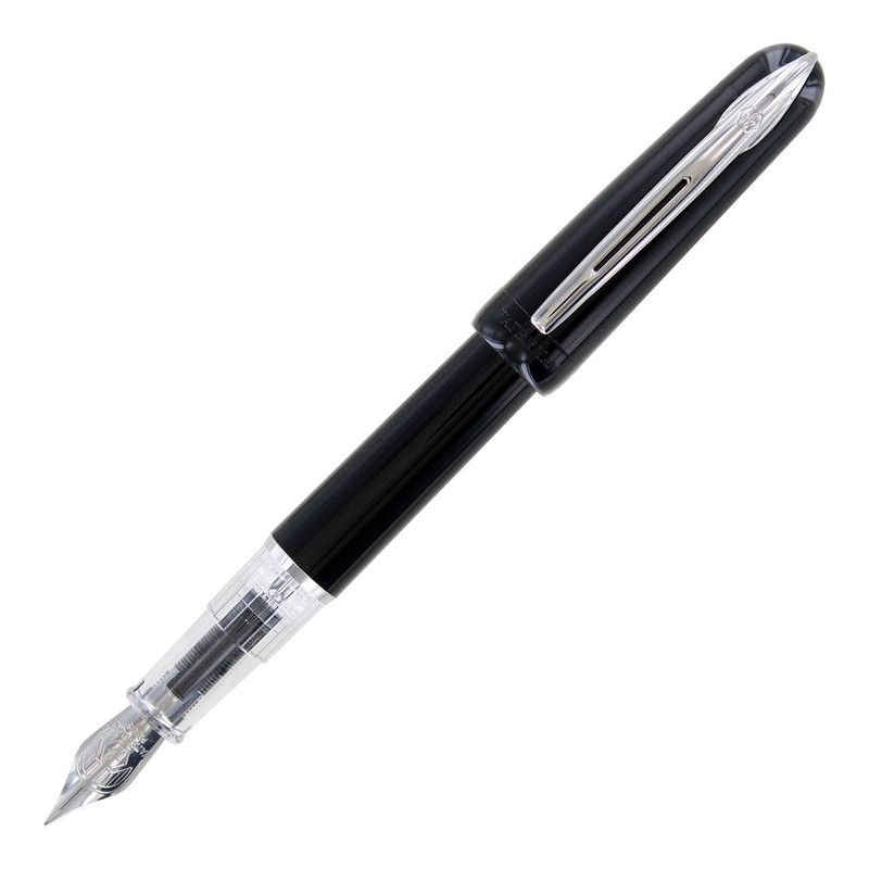 Waterman Kultur Fountain Pen, Black with Chrome Trim, Fine Nib