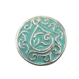 Creative Beads Click-It Button 18 mm Jinn Design, Turquoise