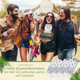 30 Pcs Bandanas Bulk Paisley Bandanas Unisex Head Wrap Scarf Cowboy Bandanas Headband Handkerchief for Women Men (White)