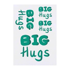 Azeeda 4 x 'Große Umarmungen' Temporäre Tattoos - Wasserfest, Hautfreundlich & Ungiftig · Transfers in Verschiedenen Größen (TO00084510)