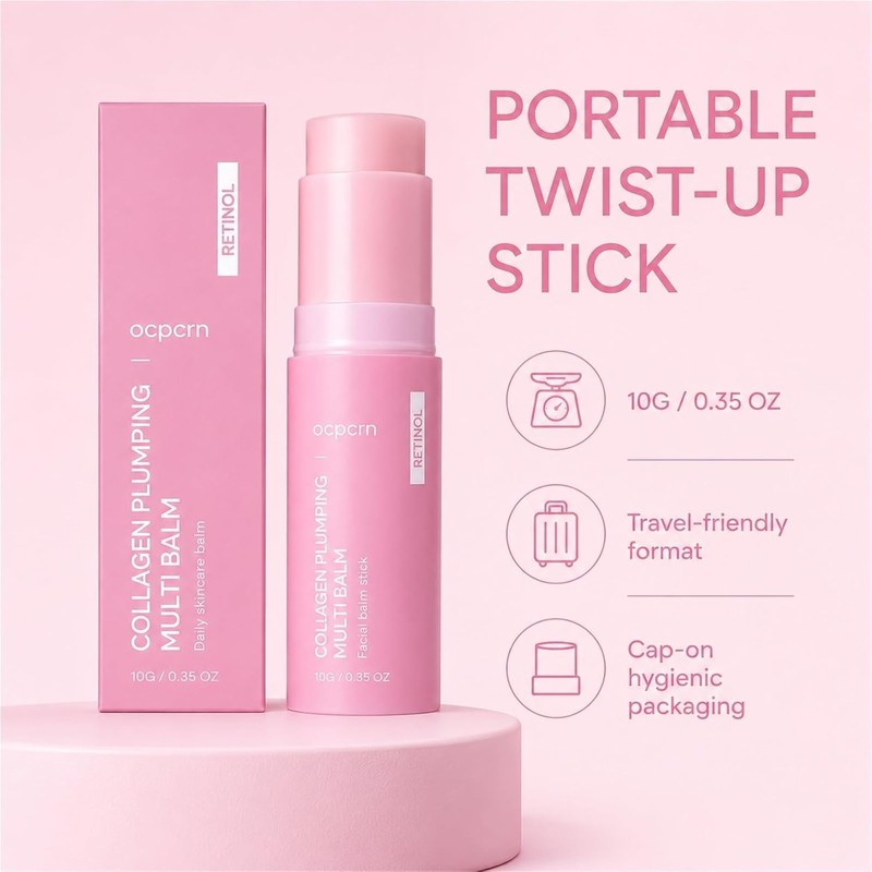Barra Facial con Retinol, Bálsamo Hidratante para Rostro 10g