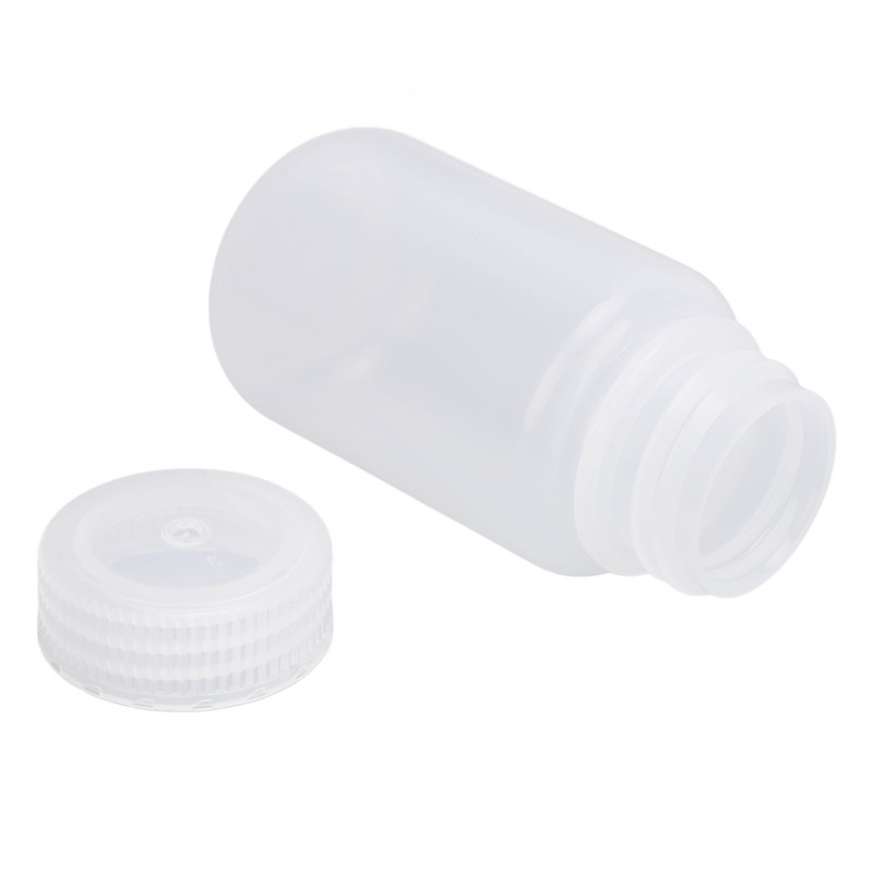 10Pcs Reagent Bottle Plastic Wide Mouth Lab Liquid Sample Seal