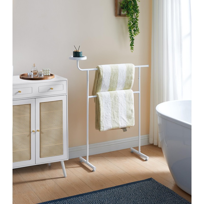 Kings Brand Furniture Valet Clothes Stand with Storage Tray, Towel
