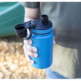MIRA Spout Lid Wide Mouth Water Bottles | Compatible with Multiple MIRA Sierra Bottle Sizes: 12 oz, 24 oz, 32 oz & 40 oz - Jet Black