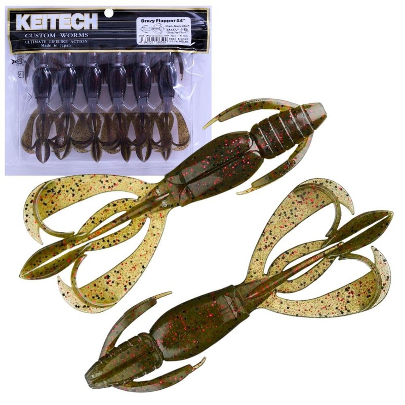 Keitech Crazy Flapper 4.4" Gold Flash Craw