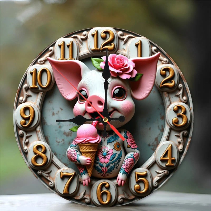 10-Inch Wood Wall Clock for a Yoga Studio with a