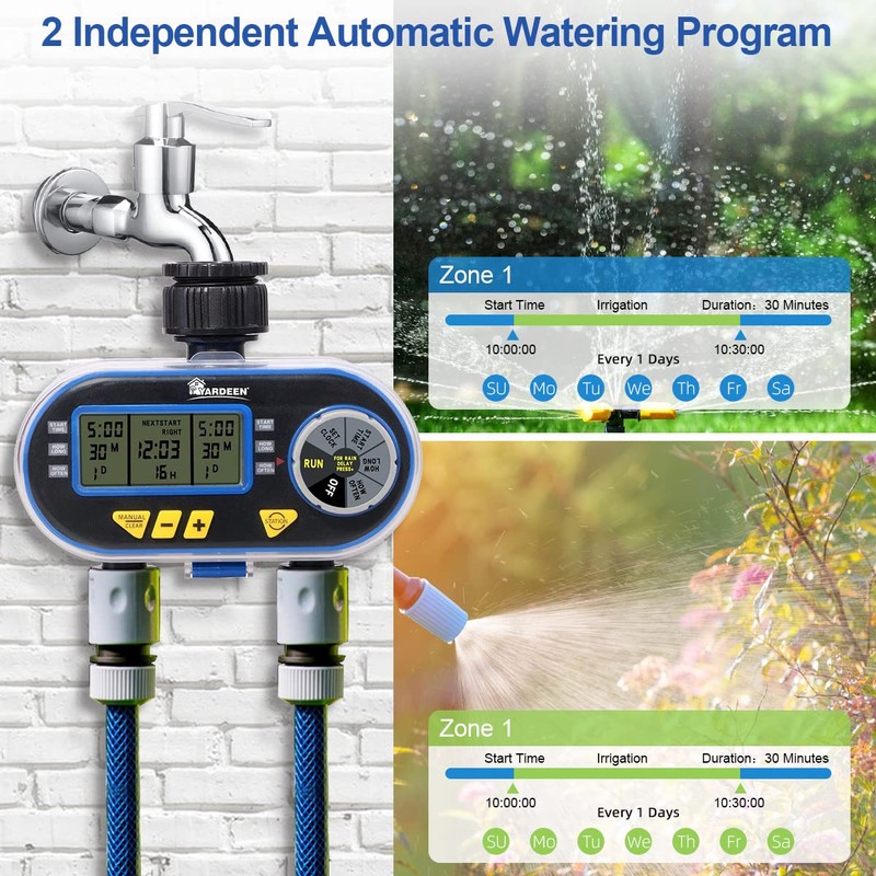 Yardeen Sprinkler Timer for Garden Hose, Programmable Hose Timer with