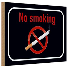 Rauchverbot-Schild | Klassisches Design in Rot und Schwarz für Büros, Restaurants und öffentliche Bereiche | 20 cm x 30 cm