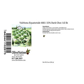 Valrhona Equatoriale 4661 55% Dark Semi Sweet Chocolate Callets from OliveNation for Baking & Enrobing - 1/2 lb