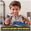 Monster Jam Mini Freestyle Flip Arena Toy Set with 2