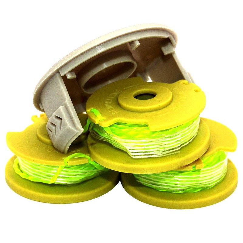 3PKS String Trimmer Spool Line with Cap Replaces Ryobi One